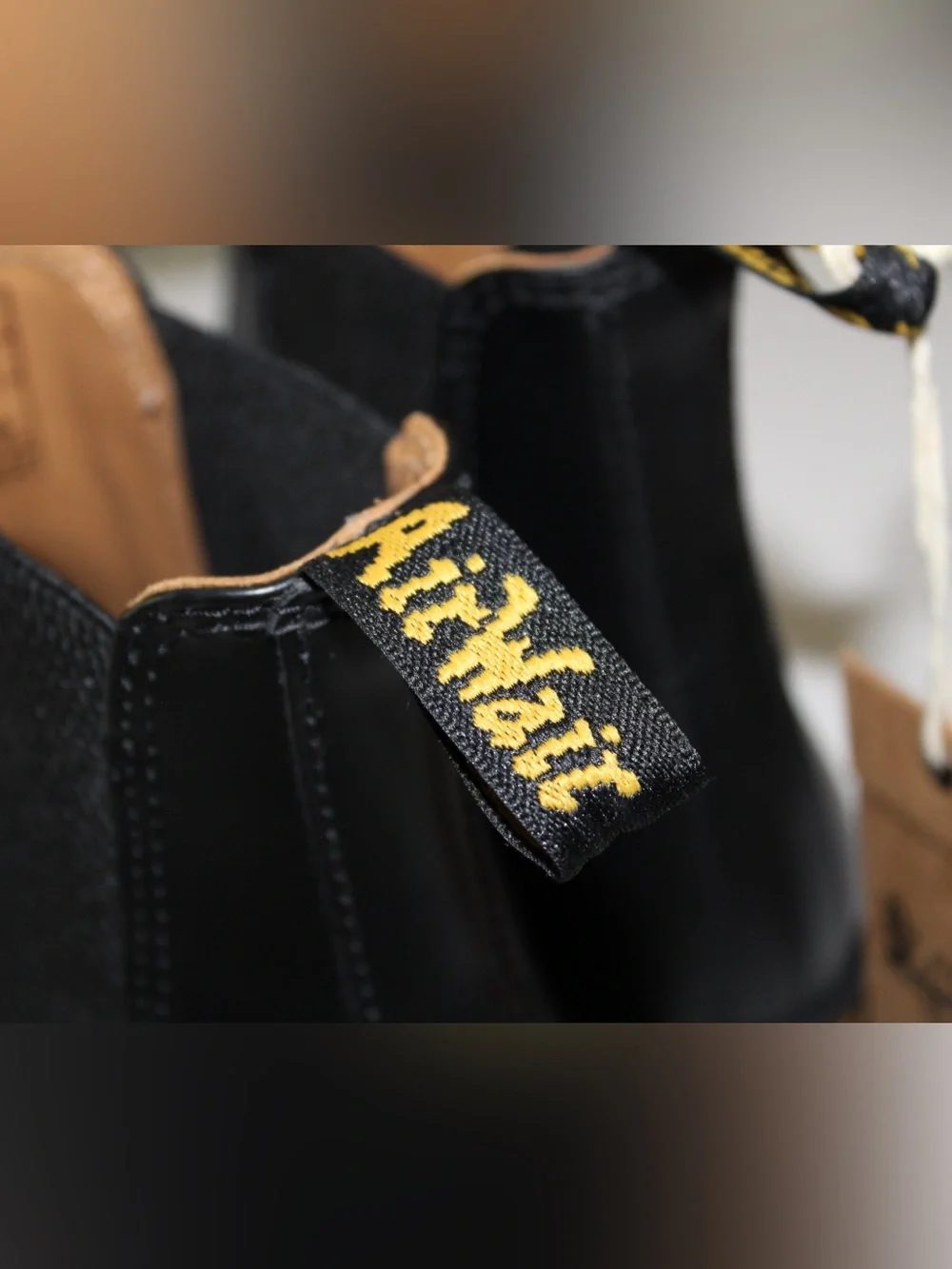 Dr. Martens 2976 Yellow Stitch Smooth Leather Chelsea Boots
